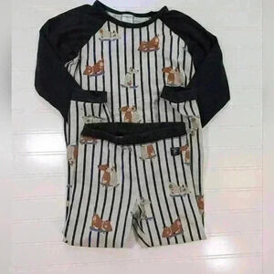 Polarn 0. Pyret Skateboarding Dog Organic Cotton Pants and Log Sleeves Shirt